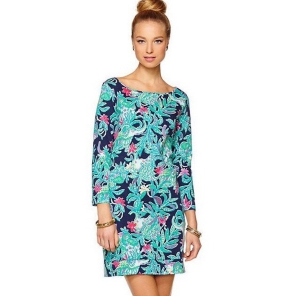 Lilly Pulitzer Marlowe Dress In Navy Trunk Show Print Size XS